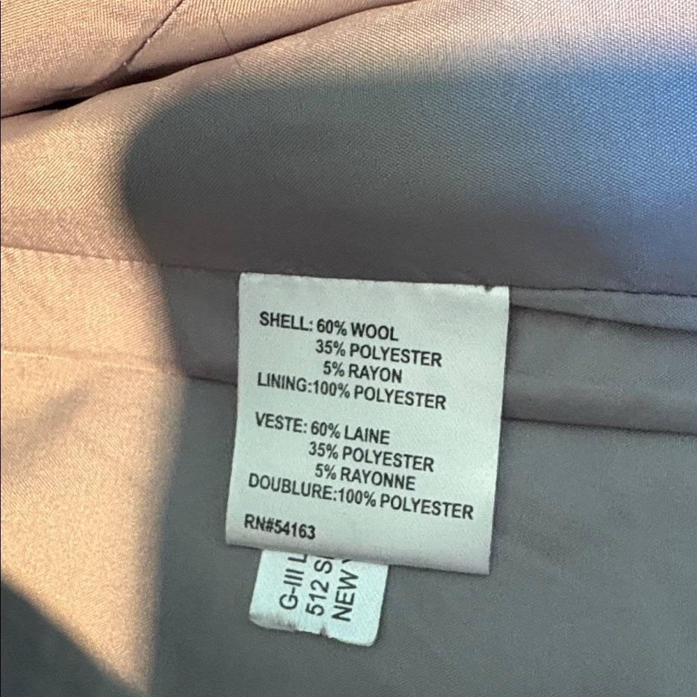 CALVIN KLEIN Charcoal Wool Blend Coat - Picture 6 of 8